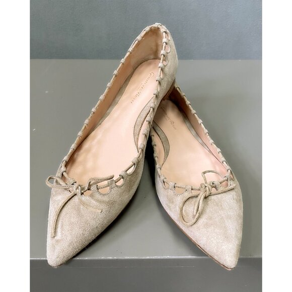 Gianvito Rossi tan suede flats, size 10 - Picture 3 of 5